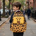 thumbnail image 6 of Xixirimido 17inch Backpack for Kids Multi-pocket School Bag for Boys Girls Large Capacity Bookbag for Preschool Kindergarten Elementary Students, Cartoon Giraffe Print, 6 of 8