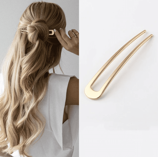 New Pearl Hairpins Korean U-shaped Metal Shell Hair Clip Pins Women Girls Hair Sticks Bun Maker Hair Styling Accessories Gifts