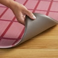 thumbnail image 4 of TOWN & COUNTRY BASICS Comfort Plus Windowpane Plaid Anti Fatigue Comfort Mat, Kitchen Runner Mat, Standing Desk Mat, Dorm Room Rug, Non-Slip Backing, Red, 18"x55", 4 of 12
