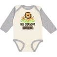 thumbnail image 3 of Inktastic Grandpa Loves Me Grandson Gift Boys or Girls Long Sleeve Baby Bodysuit, 3 of 5