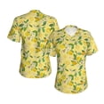 thumbnail image 3 of Goofa Lemon (2) Pattern Women's Slim-Fit Short-Sleeve V-Neck T-Shirt,Classic-Fit Short-Sleeve V-Neck T-Shirt-Large, 3 of 5