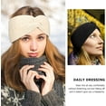 4Pieces Winter Knit Crochet Turban Headband for Women Warm Bulky