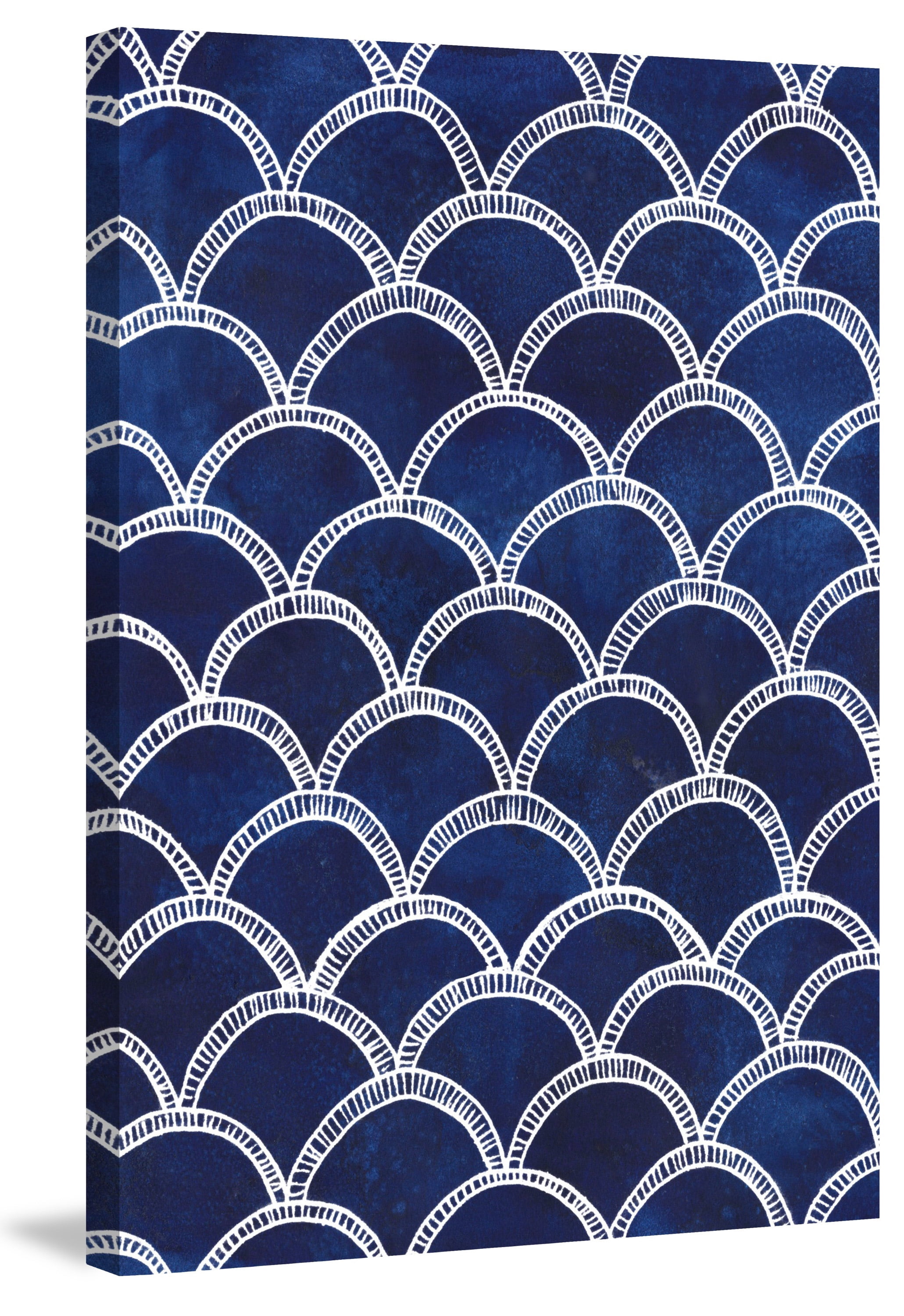 "Indigo Pattern II" Painting Print on Wrapped Canvas