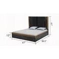 thumbnail image 7 of Modern Queen Bed Crafted from Mango Wood and Adorned with Brass Metal, 7 of 7