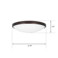 thumbnail image 6 of (2 pack) Mainstays 12" Oil Rubbed Bronze Integrated LED Flush Mount Ceiling Lights 3 CCT, 6 of 13