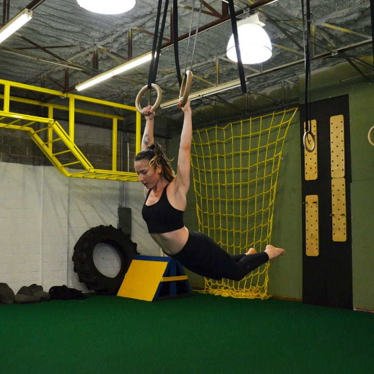 Titan HD Wall Mounted Pull Up Chin Up Bar with Wood Olympic