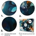 thumbnail image 3 of Designart "Blue And Orange Marble Liquid Ink III" Abstract Marble Canvas Wall Art, 3 of 5
