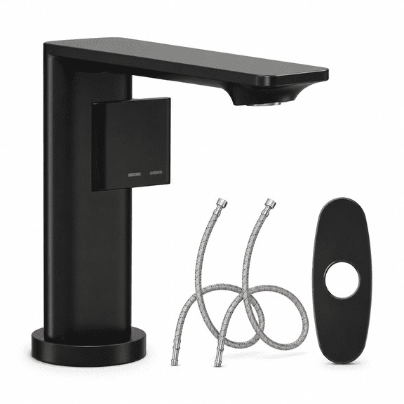 Modern Single Hole Bathroom Faucet Luxury Matte Black Sink | Solid Brbody & Ceramic Valve Spot-free Finish Anti-splash Design Cen