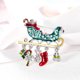 thumbnail image 4 of Broche de cascabeles de trineo de Navidad JAMW Esmalte con diamantes de imitación Sencillez, 4 of 4