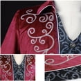 thumbnail image 3 of IBTOM CASTLE Men's Steampunk Vintage Tailcoat Jacket Gothic Medieval Victorian Frock Button Down Swallow Coat Uniform L Red Floral, 3 of 4
