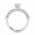 thumbnail image 3 of Lina Jewel 14K White Gold Plated 2.13 Ct Cushion Cut Engagement Ring - Lab-Created Diamond Solitaire Rings - Accent Stones Bridal Ring - Wedding Proposal Jewellery Gift - Classic Prong Setting Ring, 3 of 6