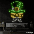 thumbnail image 3 of Craftnamesign Patrick Hat Neon Sign, Saint Patrick's Day Decor, Room Decor, 3 of 4