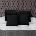 thumbnail image 6 of COVERS&ALL Square Throw Pillow Covers with Inserts, Decorative Cushions with Covers, 170 GSM Polyester Durable Soft UV Resistant, Home Decor Office Travel Couch Sofa (14" x 14", Pack of 4, Black), 6 of 7