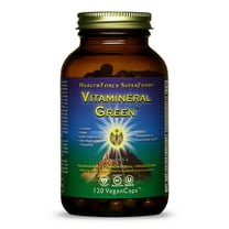 HealthForce SuperFoods Vitamineral Green - Mineral Supplement for Immune & Thyroid Support - Green Powder Supplement with Ingredients from the Land - Gluten-Free & Vegan - 120 Capsules