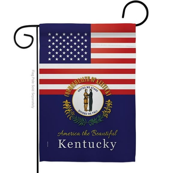 Americana Home & Garden G142569-BO 13 x 18.5 in. USA Kentucky American State Vertical Garden Flag with Double-Sided House Decoration Banner Yard Gift