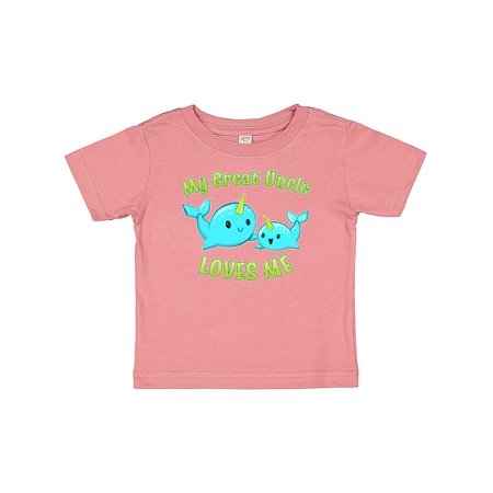 

Inktastic My Great Uncle loves me- cute narwhal Gift Baby Boy or Baby Girl T-Shirt