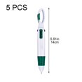 thumbnail image 5 of 5 Pcs Retractable Shuttle Pens 4 Color in One Ballpoint Pen with Buckle Clip on Top Multi-Color Carabiner Keychain for Office Supplies, 5 of 7
