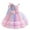 C-11461Pink, variant on TEDOYE Girls Rainbow Princess Tutu Dress O-Neck With Net Skirt Flower Girl Birthday Party Dress For Toddler Kids Versatile Wear, 7-8 Years