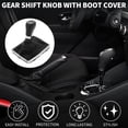 thumbnail image 2 of Unique Bargains 6 Speed Manual Gear Shifter Knob W/ Cover para Mercedes-Benz C-Class Palanca de cambios de automóvil Negra Plástico Cuero sintético 1 Pc, 2 of 6