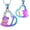 Rainbow, variant on Dog Bone Heart Urn Pendant Cremation Jewelry for Ashes Keepsake Puppy Furry Friend Memory Necklace Pet Memorial Jewelry