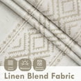 thumbnail image 3 of DriftAway Boho Linen Blackout Curtains Double Layer Thermal Insulated Farmhouse Vintage Geo Retro Square Printed Pattern Lined Drapes for Living Room Bedroom 84 Inches Long Back Tab 2 Panels Beige, 3 of 8