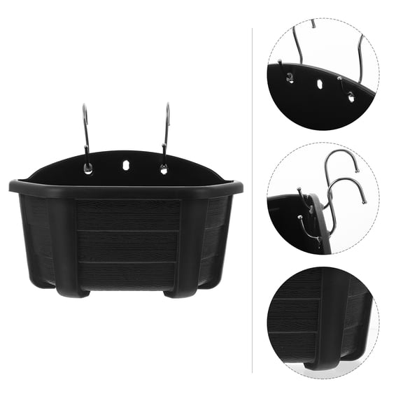 PAMINGONO 1 Set Railing Plant Holders for Balcony 11.8x5.3in