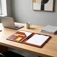 thumbnail image 5 of Leather Portfolio Folder, A4 Padfolio Business Organizer with Notepad and Pen for Office, Interviews, and Travel, 5 of 8