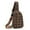 Brown, variant on Quilted Puffer Sling Bag for Women Men Small Crossbody Purse Sling Backpck Lightweight Chest Bag Fanny Pack with Adjustable Shoulder Strap for Daily Travel Hiking - Black