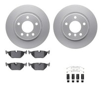 Dynamic Friction Company Rear Geospec Brake Rotors with 5000 Euro Ceramic Brake Pads includes Hardware 4612-31020