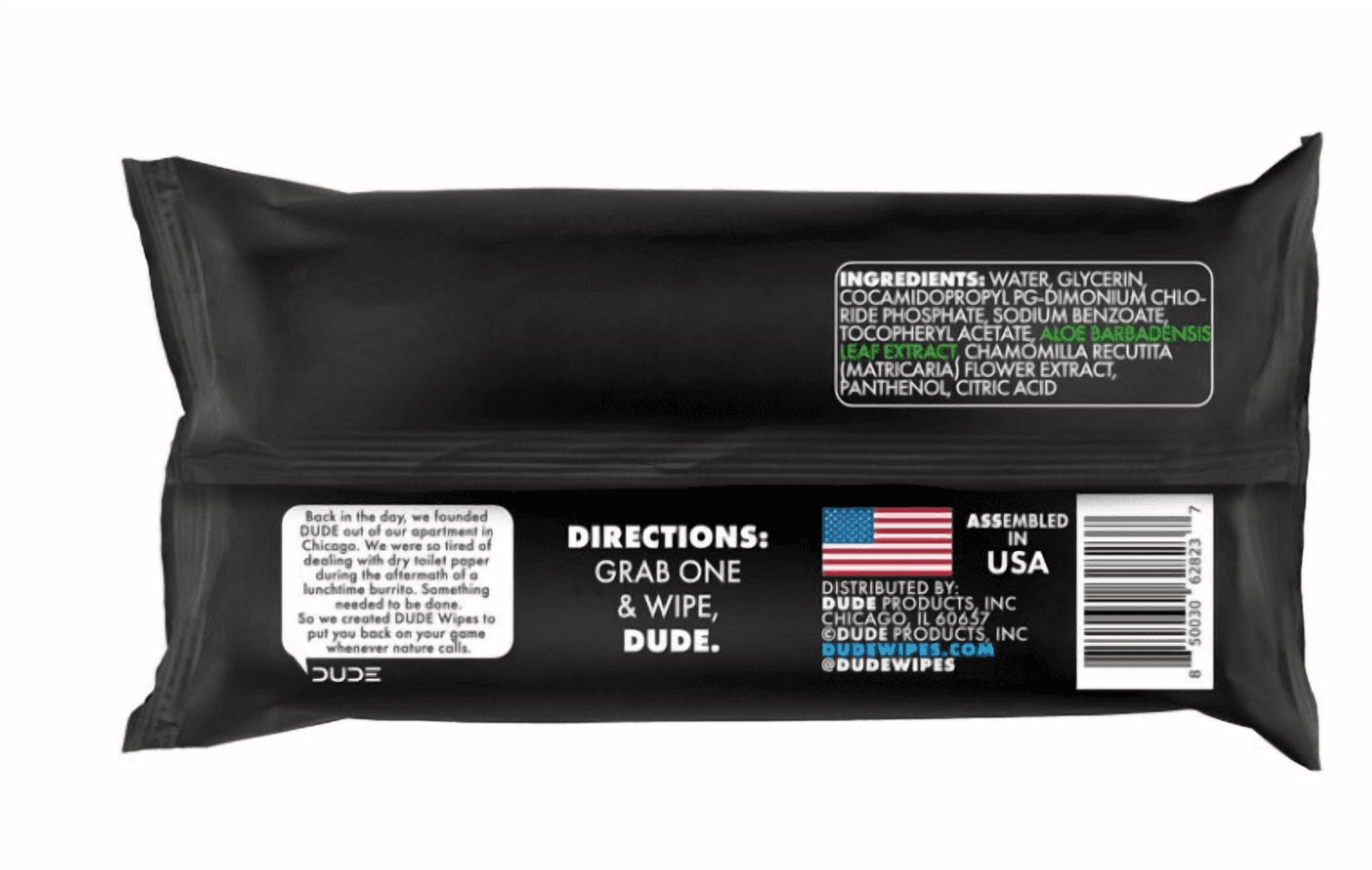 DUDE Wipes Fragrance-Free + Moisturizing XL Flushable Wipes, 480 Wipes