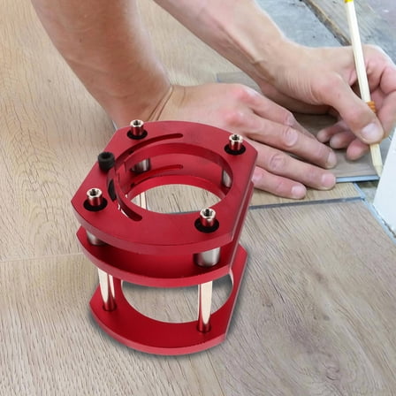 AURARMLET Adjustable Height Router Lift Base Red Aluminum for Precision Woodworking and Slotting Tools