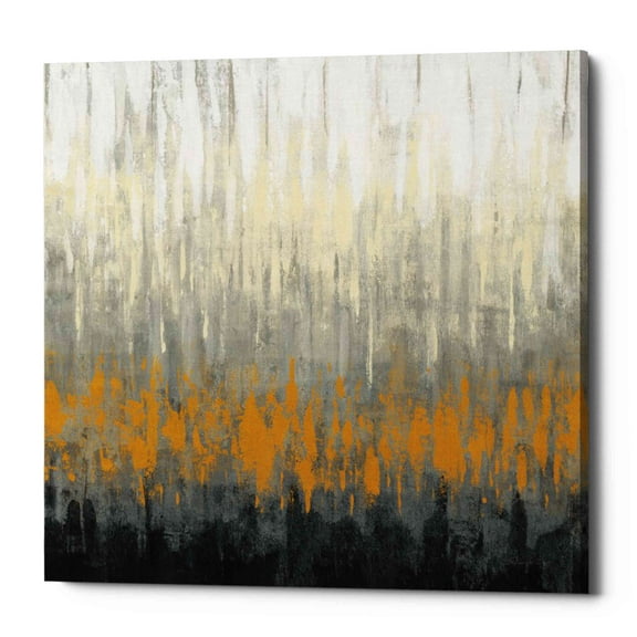 Epic Graffiti "Rain On The Asphalt" by Silvia Vassileva, Giclee Canvas Wall Art, 12"x12" 18" x 18"