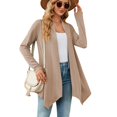 thumbnail image 6 of Fiaer Cardigan Sweaters For Women Trendy Long Sleeve Casual Loose Solid Open Front Cozy Knit Tops Khaki XL, 6 of 8