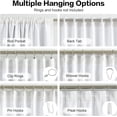 thumbnail image 3 of EcoNesxp 45 Inch Long Summer Insulated Room Divider Curtains for Bedroom Back Drawers White Short Curtains for Small Windows Semi Blackout Kitchen Cafe Curtains, 3 of 5
