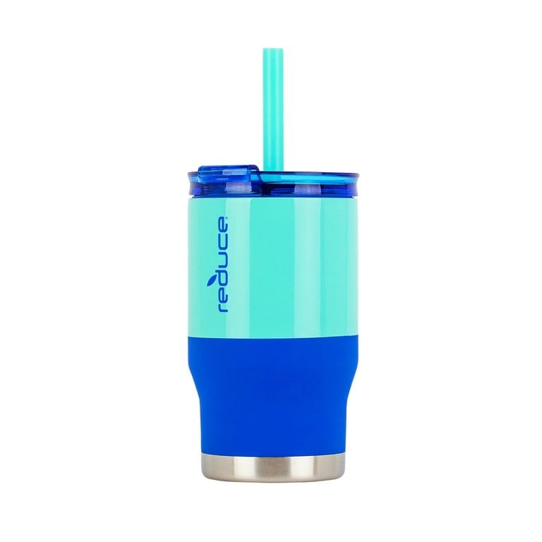 Reduce Coldee 14oz Stainless Steel Kids Tumbler with 3-in-1 Straw Lid,  Poolside Two-Tone Blue