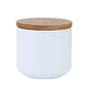 thumbnail image 1 of Salero y pimentero apilables de cerámica con tapa de madera, salero para encimera, decoración moderna de cocina estilo granja., 1 of 5