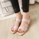 thumbnail image 1 of Sandalias de verano para mujer con tacón bajo de piel sintética de charol, talla 35-43 Wmkox8yii shkj892, 1 of 9