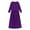 Purple, variant on YWOAGH Toddler Girl Long Sleeve Neck Solid Loose Casual Daily Wear Long Maxi Dress Girls Dresses for Kids Khaki 8-9 Years