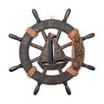 thumbnail image 2 of deevoka Boat Rudder Wall Art Decor,Decorative Nautical Wheel Prop Wooden Ship Steering Wheel Wall Sculpture for Bedroom Bar Farmhouse With Net 45xx4x45cm, 2 of 9