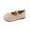 Beige, variant on Girls Mary Jane Flat Shoes Cute Bow Round Toe Casual School Flats Ankle Strap Soft Non Slip Sole Fashion Shoes