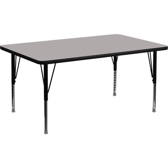 Pemberly Row 26" x 48" x 24" High Pressure Top Activity Table in Gray