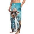 thumbnail image 2 of Daiia Stylish Dog in Denim Outfit Men's Sleep Pant with Pockets and Drawstring,Pajama Pants-X-Large, 2 of 9