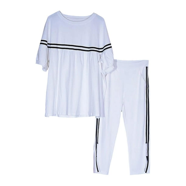 Conjunto de dos piezas para mujer, chándal, ropa deportiva cómoda, ropa urbana, moda 4XL