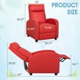 thumbnail image 4 of Homall Recliner Chair Single Sofa Chair Small Recliner Home Theater Seating PU Leather Living Room Sofa,Red, 4 of 7