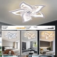 thumbnail image 3 of Ventilador de techo Bevenus con luz en forma de flor, 110 V, control remoto y app, 3 of 9