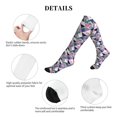 thumbnail image 5 of Rateoe Plaid Flamingo Compression Socks for Women and Men 20-30mmHg-Circulation Support Socks Knee High Nurse Pregnant Running Medical and Travel Athletic, 5 of 7