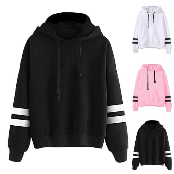 FRSASU Women Hoodies Pullover Casual Thin Sweatshirts Loose Fit Long Sleeve Drawstring Design Hoody Sweatshirt White