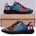 thumbnail image 3 of Patriot Eagle Independence Day Happy Fourth of July Shoes Sneakers Black Size 12, 3 of 7