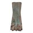 thumbnail image 5 of SMihono Robe Maxi Bohème d'Été pour Femmes Grande Taille Décontractée Imprimée Col Rond Manches Courtes Ample Longueur Genou Robe de Plage, 5 of 5