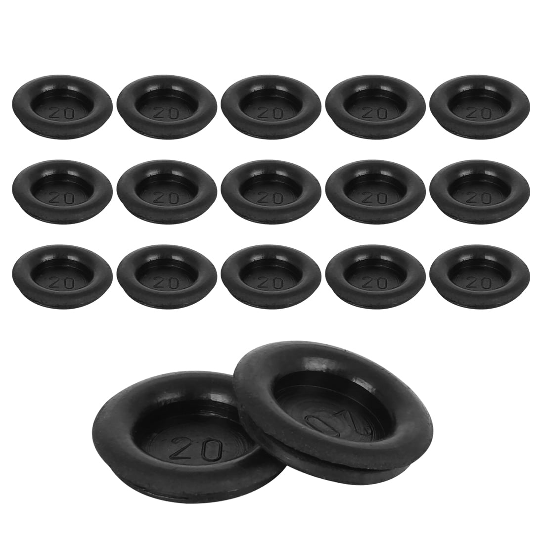 20 Schneider Electric 20mm PVC Grommets for mains metal back box grommet